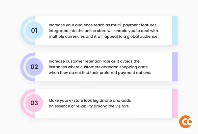 Benefits of multiple payment options